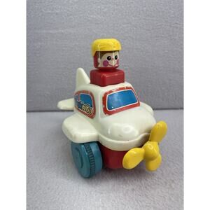 VTG TOMY Push n Go Airplane Toy Tested Working Push N Go Plane READ